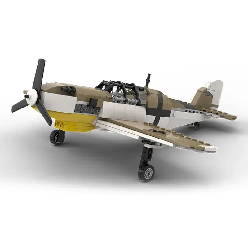 Moc строительные кирпичи военная модель Messerschmitt Bf 109 технологические модульные