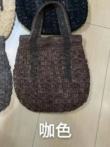 Женская летняя универсальная элегантная соломенная сумка 23*28