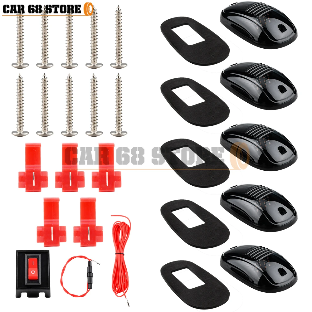 

5pcs 12V 24V LED Truck Marker Position Light Pickup Roof Dome Day Running Lamp Fog Blinker Trailer Off Road 4x4 Car Accessories