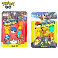 5 pcsbox pokemon eraser cartoon anime figure pikachu student school stationery supplies for child novelty erasers