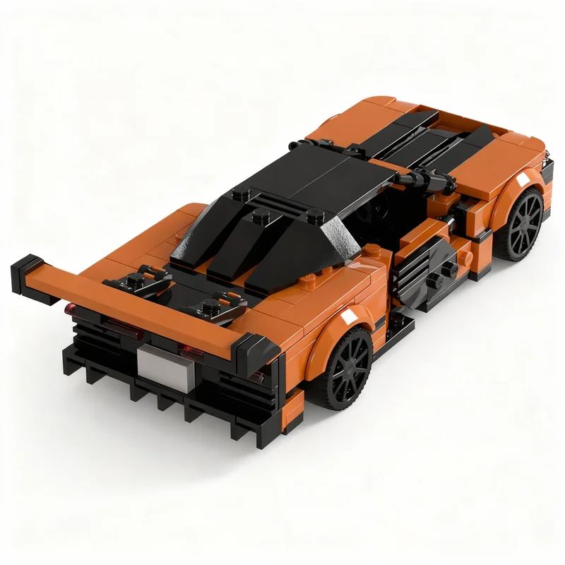 Фото 253 детали MOC City Champions McLaren Senna, модель игрушки, строительные блоки, рождественский подарок, конструктор, образовательная игра, идея для демонстрации на день рождения. №4