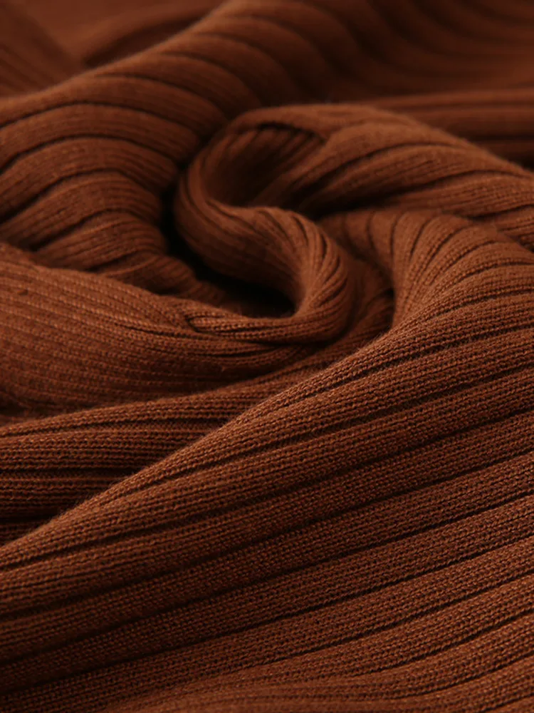 LANMREM однотонный вязаный комплект из 2 предметов свободный длинный пуловер с