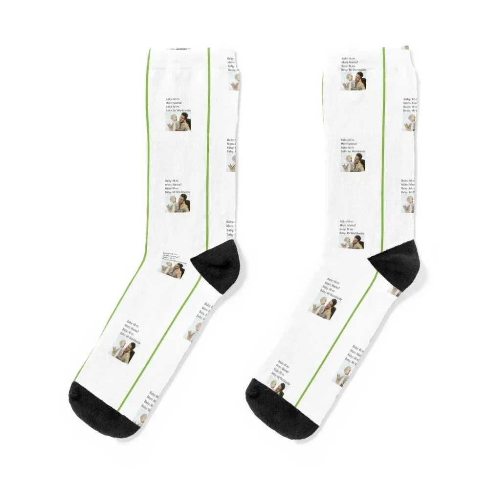 Mr Worldwide Pitbull Singer Graphic Socks happy Run Men Women's