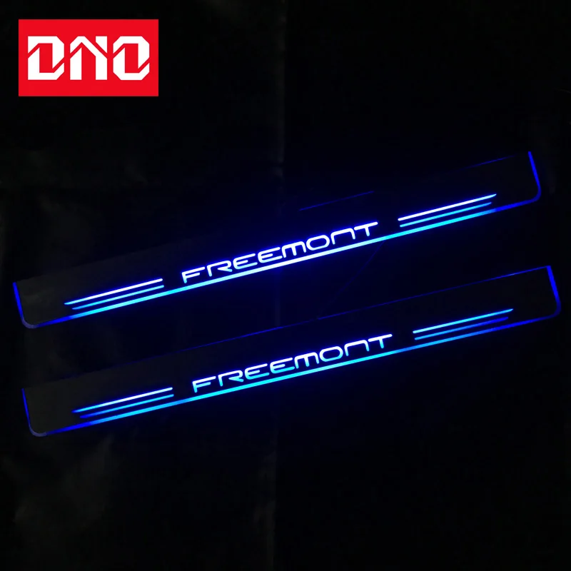 

DNO Trim Pedal LED Car Light Door Sill Scuff Plate Pathway Dynamic Streamer Welcome Lamp For Fiat Freemont 2012 2013 2014