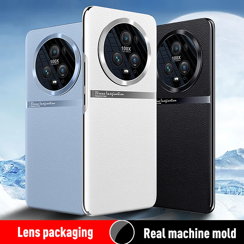 Original Leather Case For Honor Magic 5 Pro Shockproof Back Cover Plating Bumper For Huawei Magic5 Hard PC Mobile Phone Case