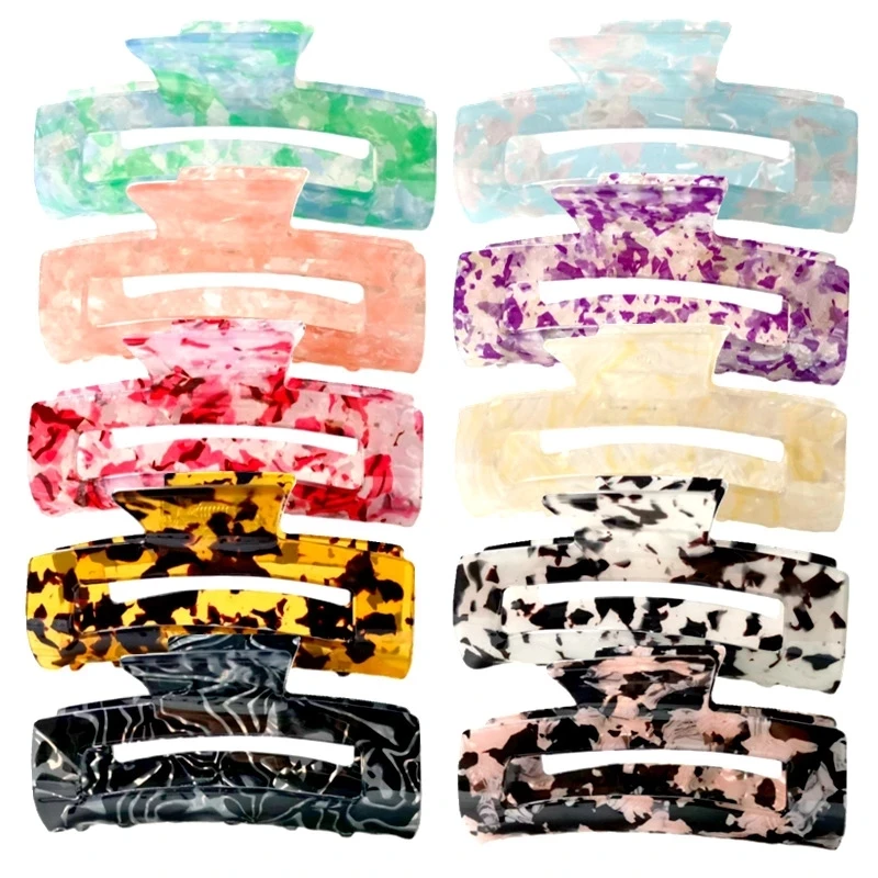 

Korean Acetate Square Print Hair Claw Clips Women Girls Leopard Clamps Headwear Hairpins Barrettes Fashion Hair Accessories