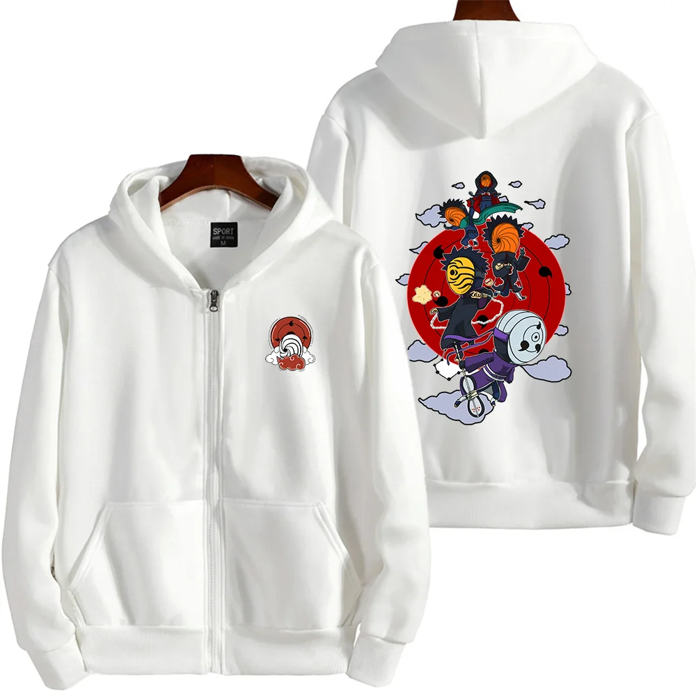 Толстовки с принтом аниме Uchiha Obito повседневные толстовки для пар студентов