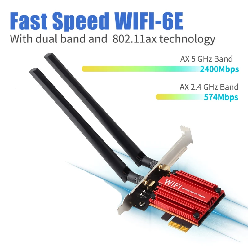 Wi-Fi 6E PCIE M.2 адаптер три диапазона 5374 Мбит/с Bluetooth 5 3 Intel AX210 беспроводная 6 сетевая