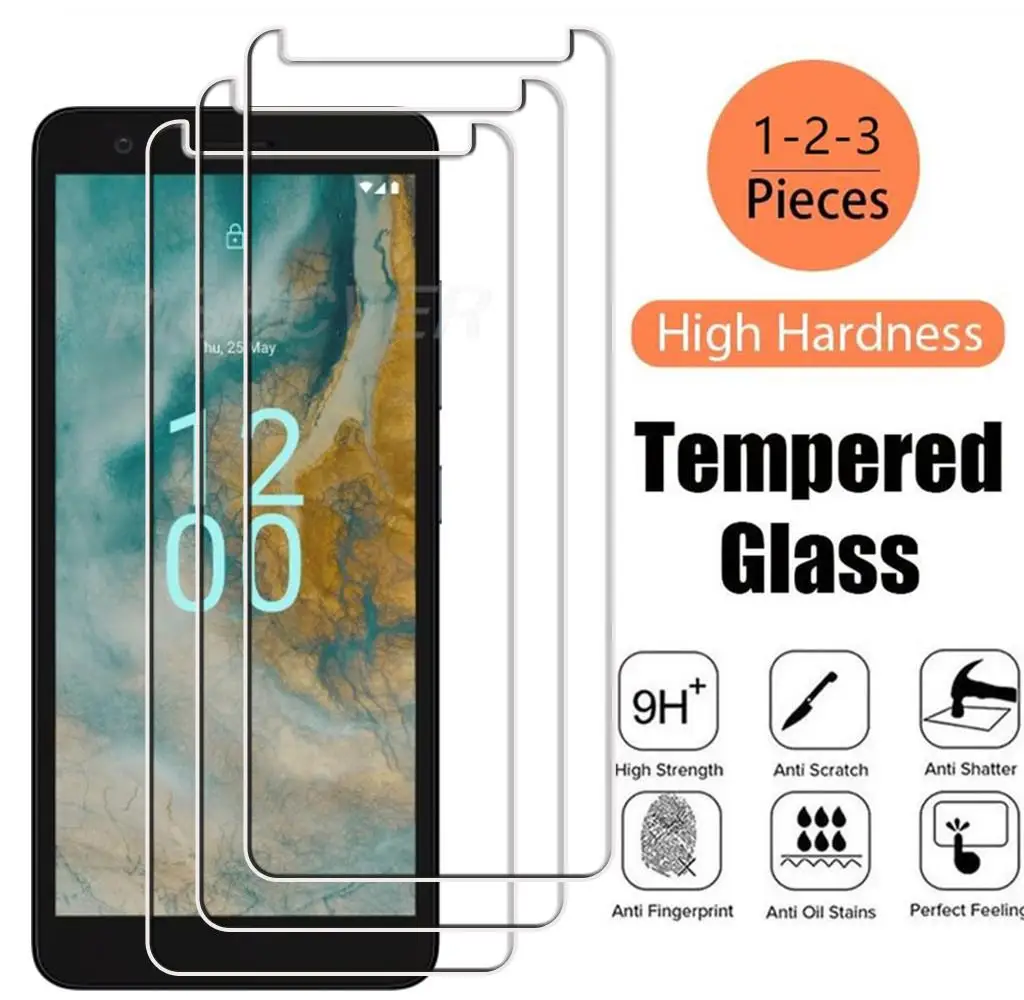 

Tempered Glass For Nokia C02 5.45" 2023 Nokia C02 TA-1522 C 02 Screen Protective Protector Phone Cover Film