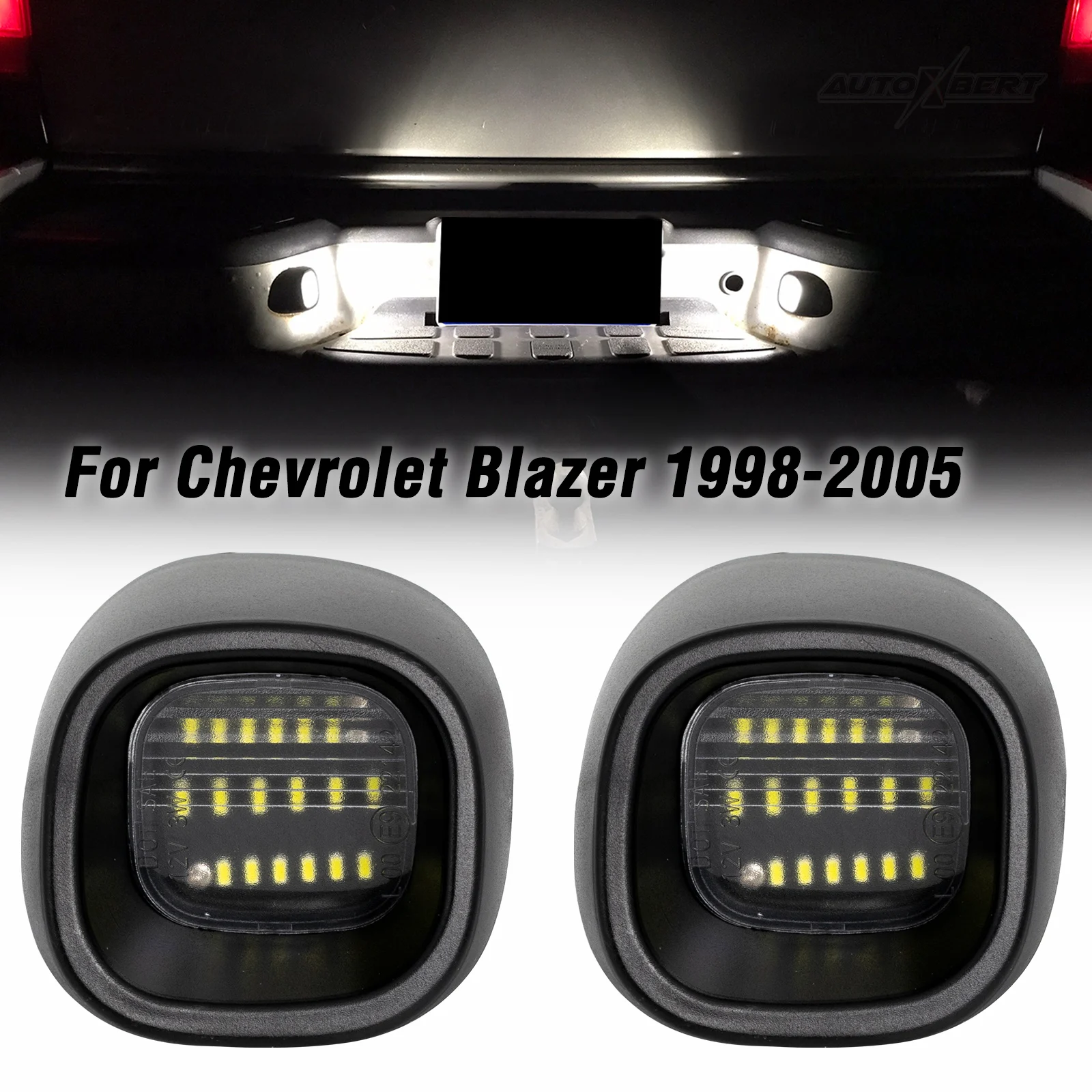 

18 светодиодов, Белый Автомобильный задний бампер, фотолампа для Oldmobile Bravada Chevrolet Blazer S10 Pickup GMC Jimmy Sonoma 1998-2004, Лицензионная лампа