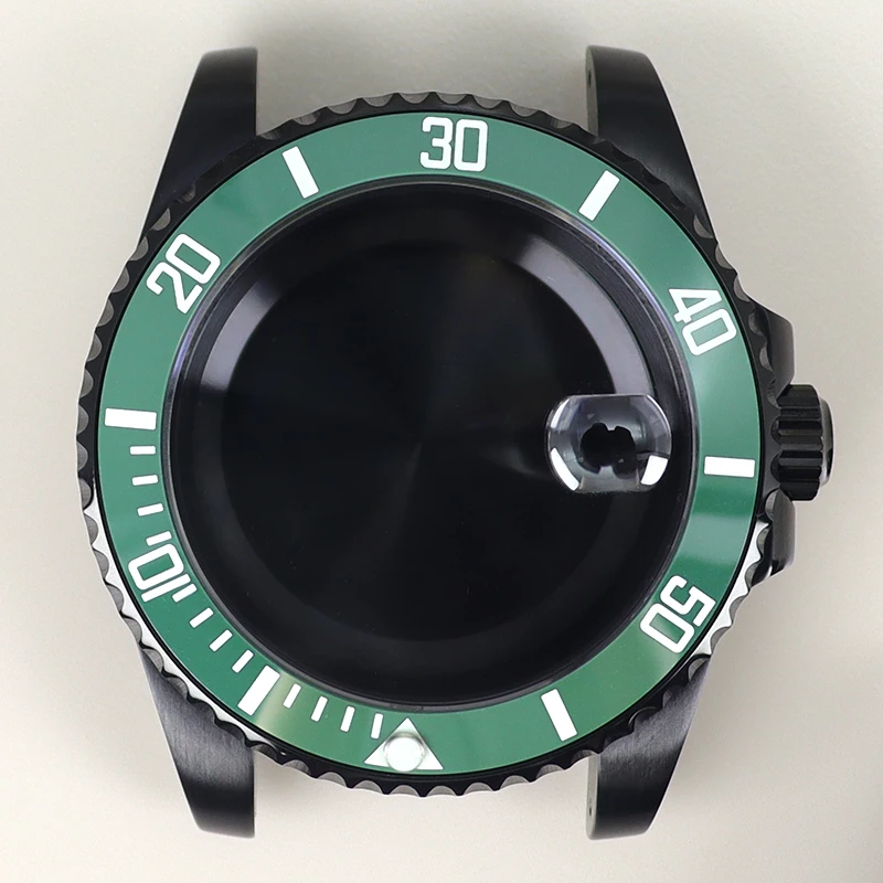 Корпус для часов Fanya losch SUB 40 мм черный нержавеющая сталь