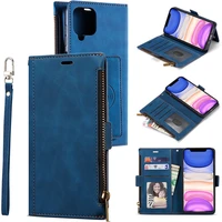 for samsung m12 2021 flip zipper case samsung galaxy m12 leather 360 protect back cover for galaxy m32 5g case m12 m 32 funda