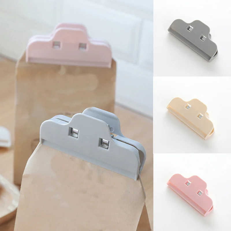 

Multifunction Useful Snacks Sealing Clip Solid Color Wrap Food Bag Sealing Clamp Durability Convenient Portable Food Bag Clips