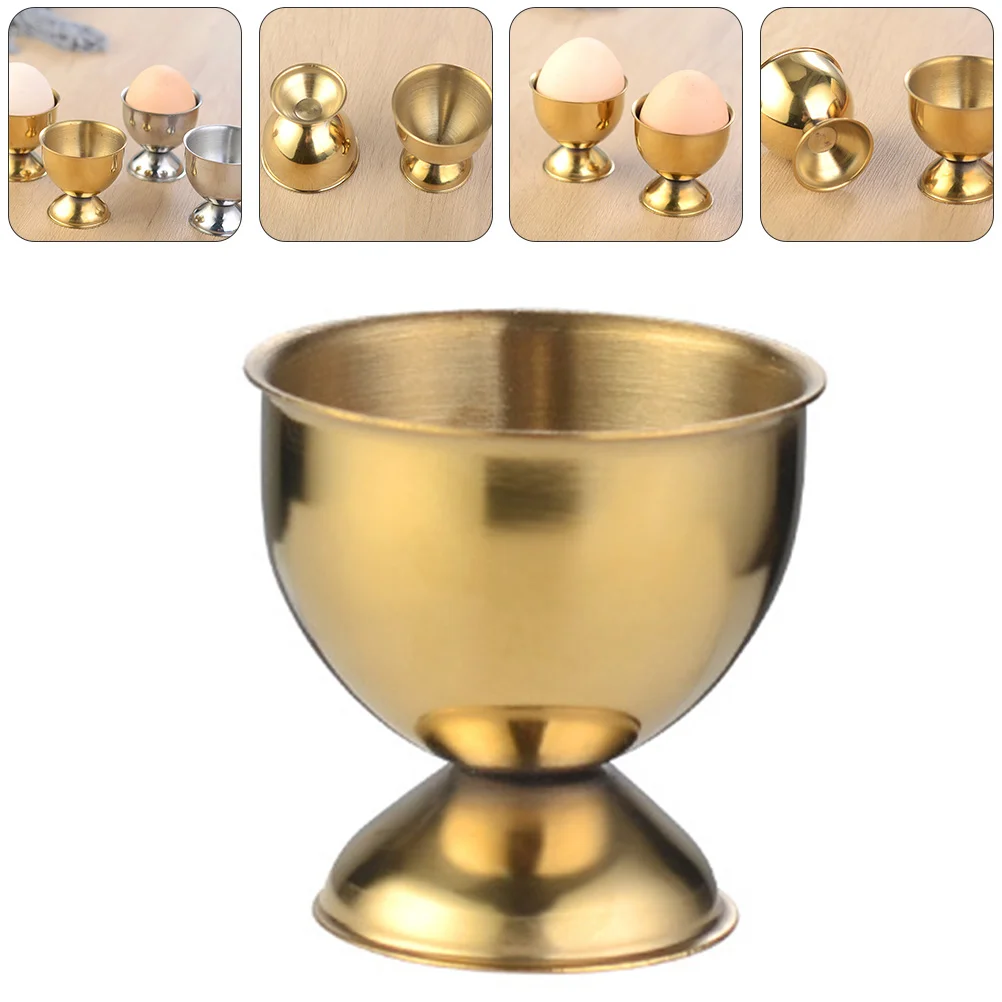 

Egg Cup Stainless Holder Steel Stand Boiled Cups Chicken Storage Poacher Metal Serving Tray Breakfast Soft Holders Hard Rack