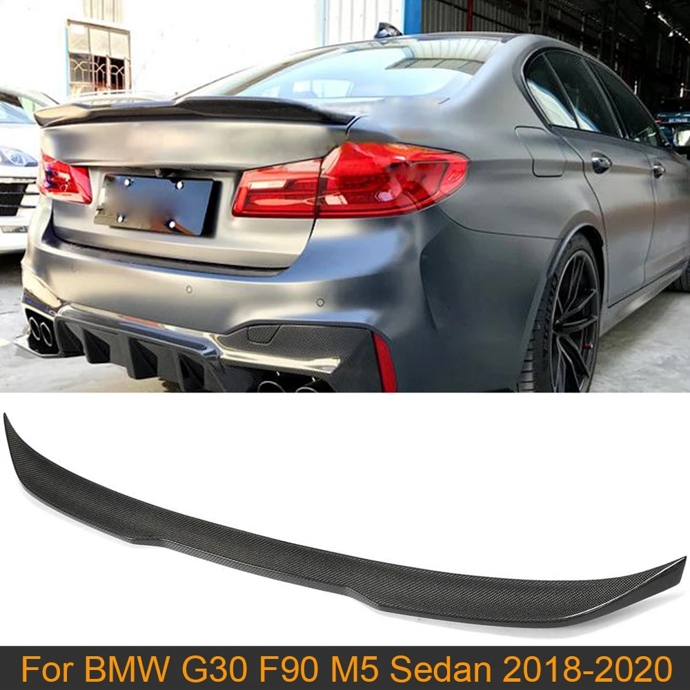 

Car Rear Trunk Spoiler Wing For BMW 5 Series G30 F90 M5 Sedan 2018-2020 Car Rear Trunk Boot Lip Wing Spoiler Carbon Fiber FRP