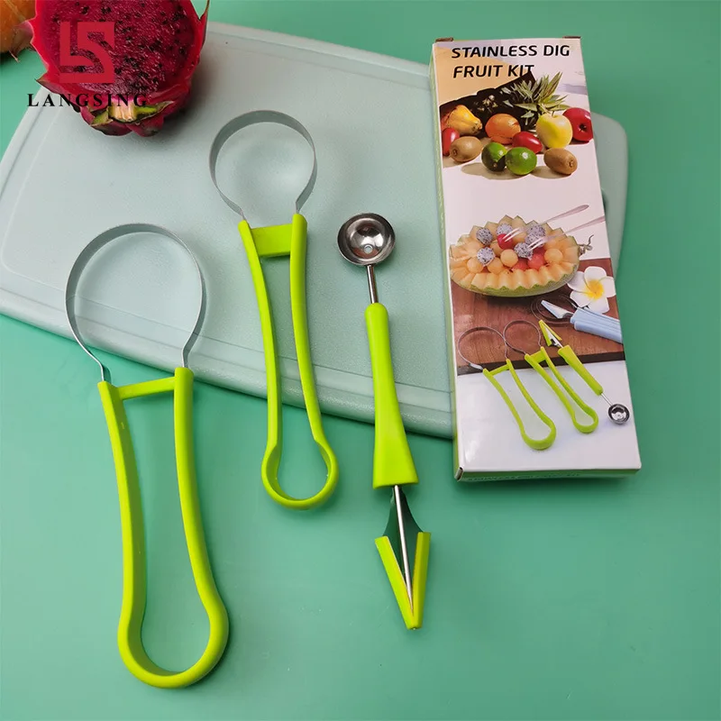 

Fruit carving platter tool set stainless steel ball digging device DIY fruit carving knife ball digging spoon