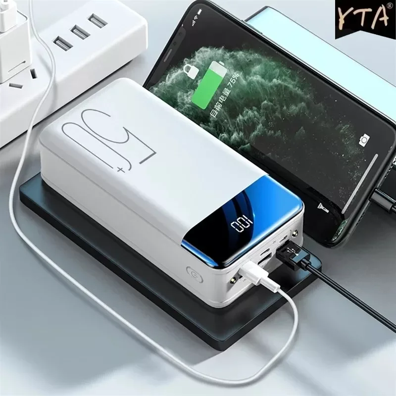 

NEW 100000mAh Power Bank Portable Fast Charging PowerBank 3 USB PoverBank External Battery Charger For Mobile Phones Tablet