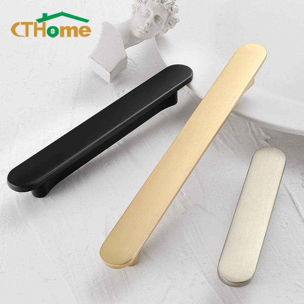 

Nordic Cabinet Pulls Black Gold Zinc Alloy Handle for Wardrobe and Drawers Furniture Door Knob Cupboard Handles 64/96/128MM