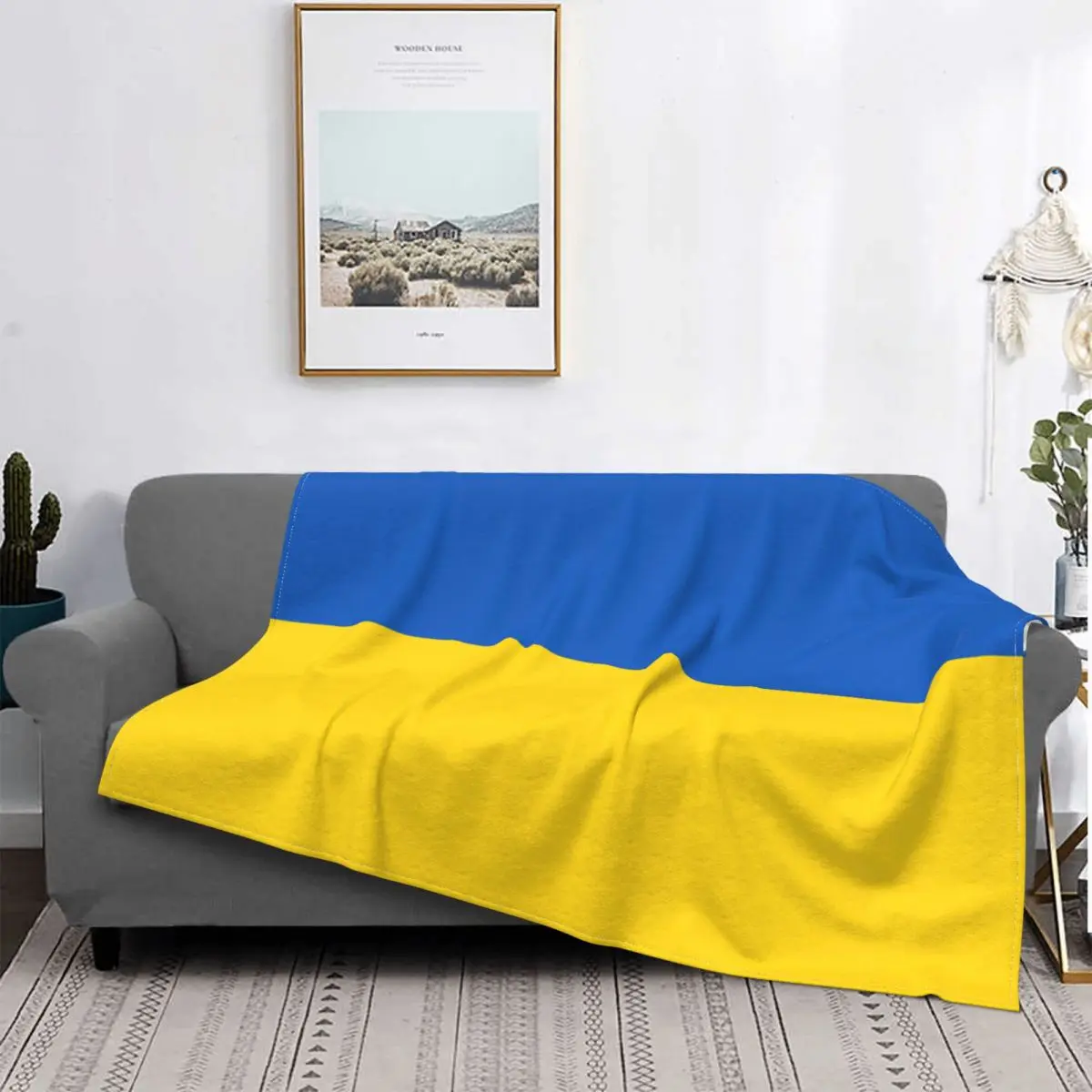 

Украинский флаг, украинский разнофункциональный ультрамягкий плед с принтом