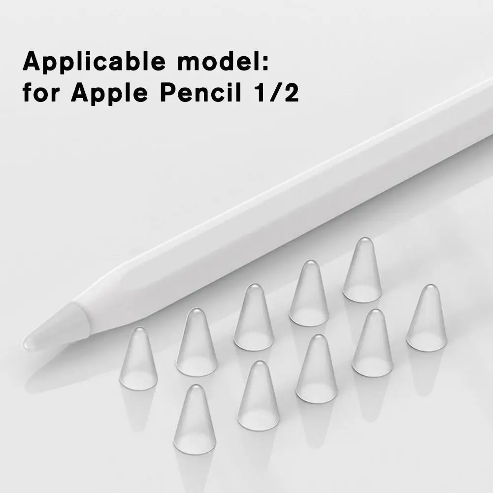 

Для Apple Pencil 1/2 сенсорный Стилус с двумя силиконовыми перьями тихий нескользящий поколение B0H2
