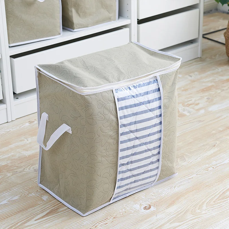 

Blanket Quilt Clothes Closet Box Bags Home Foldable Moisture-proof Storage Case Washable Zipper Household Cabinet Organizer