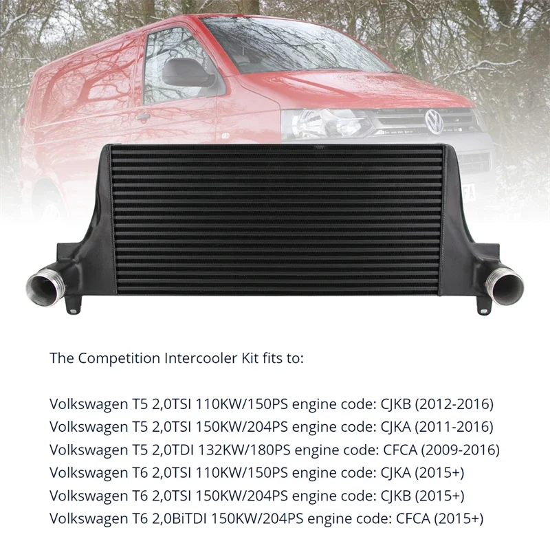 

Эффективный интеркулер для соревнований, подходит для Volkswagen VW T5 T6 2,0 TSI EVO2 II 11-16