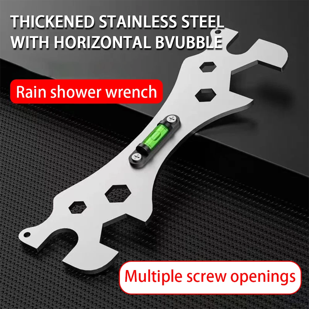 

Universal Wrench Multifunctional Spanner Bend Angle Leveling Wrench Ruler Manual Tap Spanner Repair Shower Faucet Installation