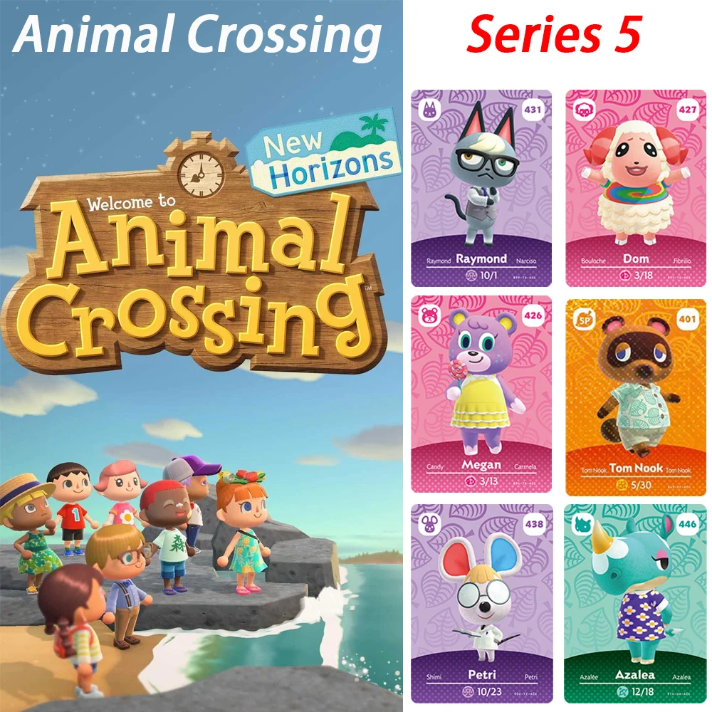 Новые карты для игр Amiibo с пересечением животных от 401 до 448 52 шт. NFC бирки животными