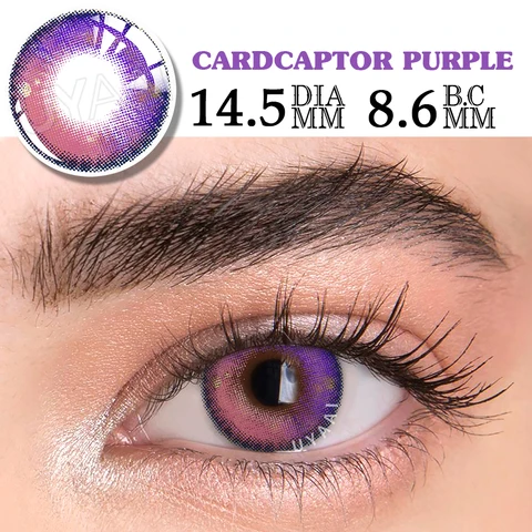 Контактные линзы для глаз UYAAI, 1 пара, контактные линзы фиолетового цвета для глаз, 14,20 мм, натуральная фотография