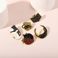 cartoon cat enamel pin cute things funny cat badge logo brooch for women jewelry cheap items with free shipping dropshipping