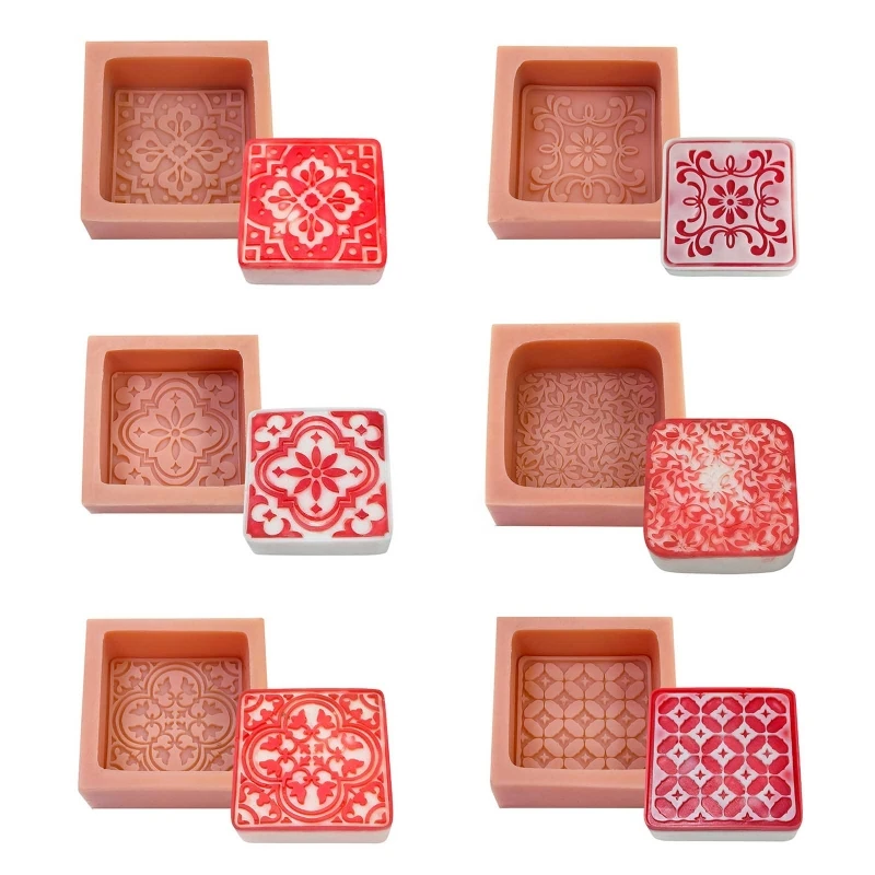 

Square Flower Soap Mold Silicone Cake Pan for Jelly Pudding Mousse Mould Handmade Soap Molds Candle Making DIY Craft Decoration