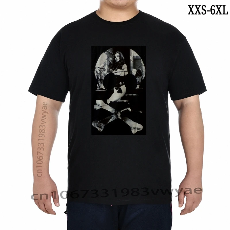 

Hustler Men T-Shirt " Skull Vamp Slim " -- Color Black O-Neck Fashion Casual High Quality Print T Shirt