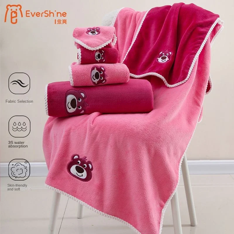 Lotso новые Мультяшные милые детские взрослые чистые хлопковые вышитые коралловые