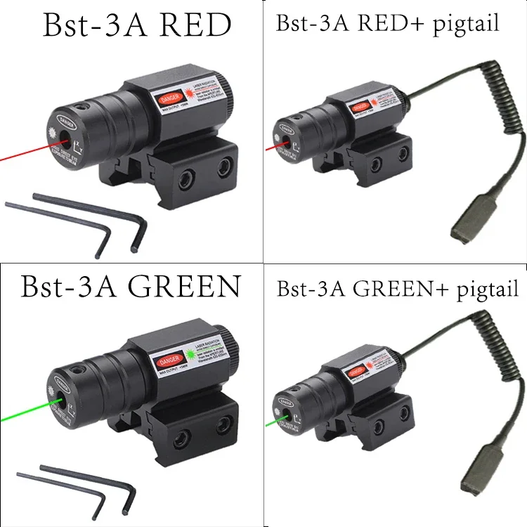 Тактический красный зеленый точечный лазерный прицел для Пикатинни и винтовки
