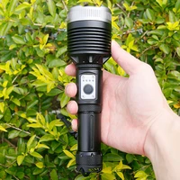 2022 new high power led flashlights 800000 lumi camping tactical rechargeable zoom 5 modes hunting waterproof 18650 flashlight