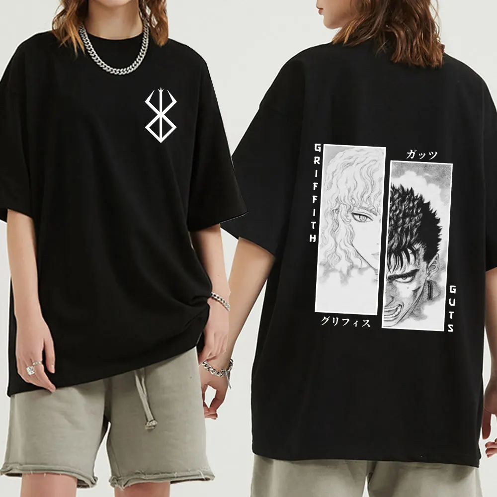 

Men Women T-Shirt Anime Guts Griffith Cotton T Shirt Harajuku Funny Berserk Print T-shirt Clothes Hip Hop Tops Tees Summer Tops