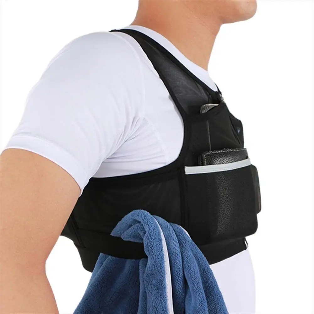 Светоотражающая дышащая куртка большой вместимости рюкзак для бега сумка-жилет