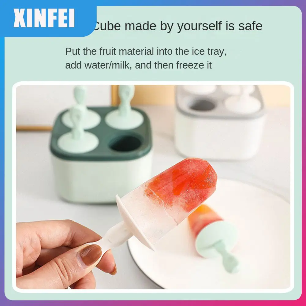 

Home-made Popsicles Box Popsicles Ice Lattice Mold Easy Demoulding Diy Drink Freezer Fruit Buckets Ice Cream Tools Durable