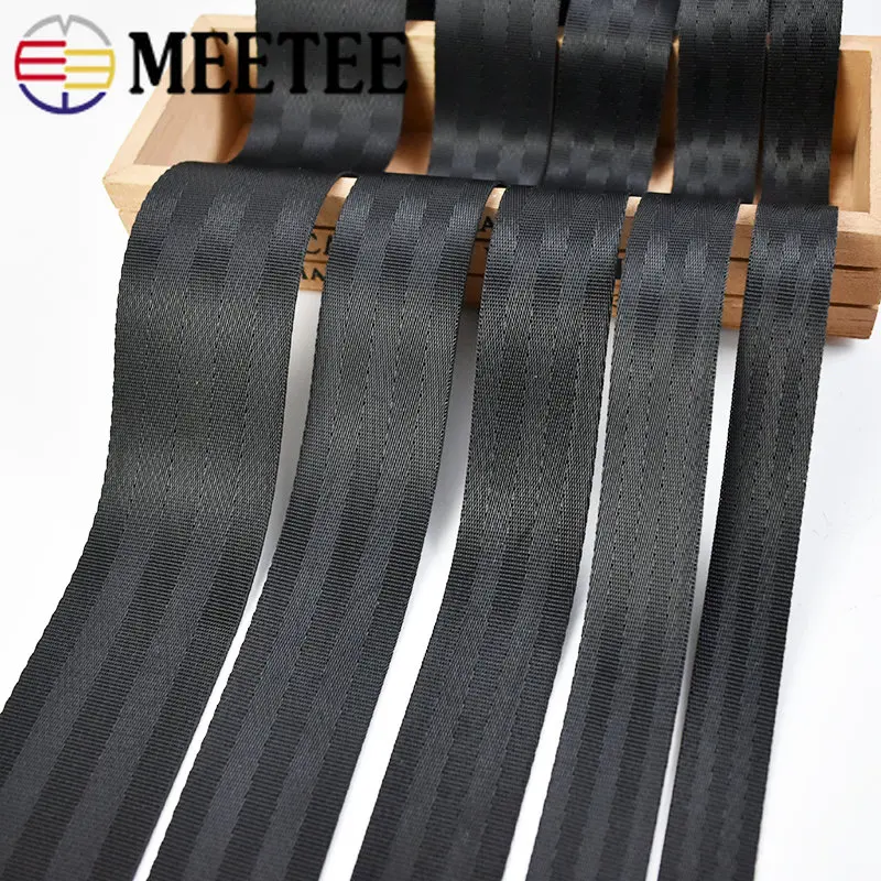 

Meetee 5Meters 20-50mm Polyester Nylon Webbing Tape Manual Child Safety Seat Ribbon Band Backpack Pet Strap Belt Crafts Material