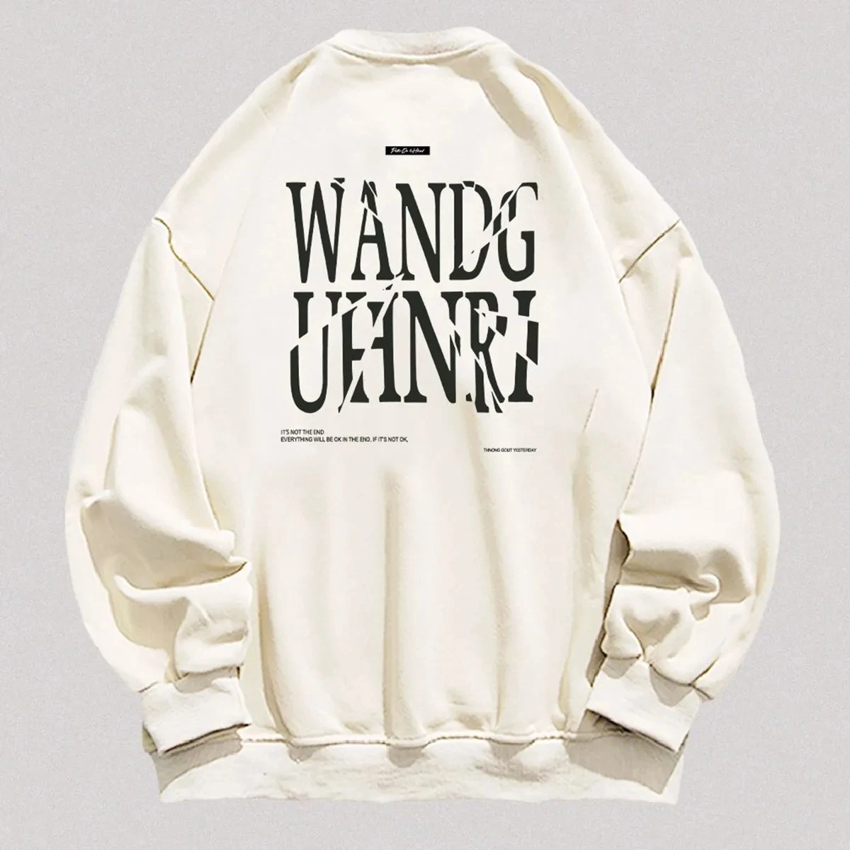 

Толстовка с круглым вырезом для мужчин и женщин, винтажный свитшот с надписью, утепленный, в американском стиле, повседневная, большие размеры, Осень-зима