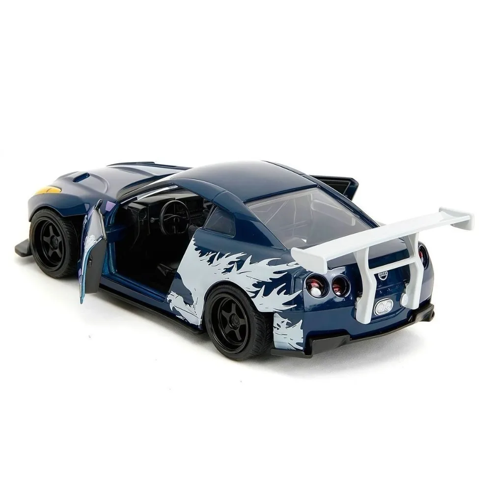 Фото Коллекционная модель автомобиля Jada Toys 1:32 2009 Nissan GT-R R35 Ben Sopra Godzilla из литого металла, JDM, подарок для любителей автомобилей №5