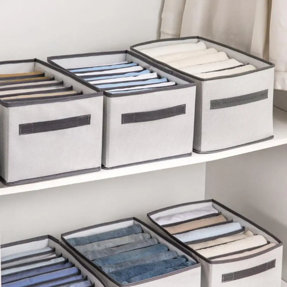 

Functional Cloth Storage Box Wide Use Pants Storage Box Reusable Closet Cloth Storage Bin Space-Saving