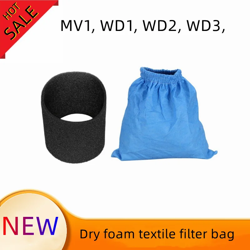 

Bolsas de filtro textil de espuma húmeda y seca para Karcher MV1, WD1, WD2, WD3, piezas de aspiradora