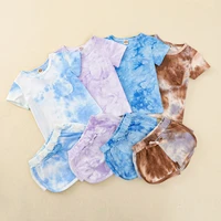 infant newborn baby girls boys outfit set tie dyed printed t blood set short sleeve two piece set baby girl clothes outfit set