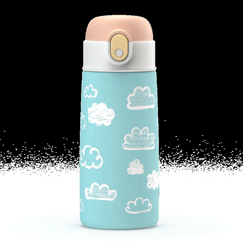 Детская бутылка для воды из нержавеющей стали с трафаретной печатью 16 унций |