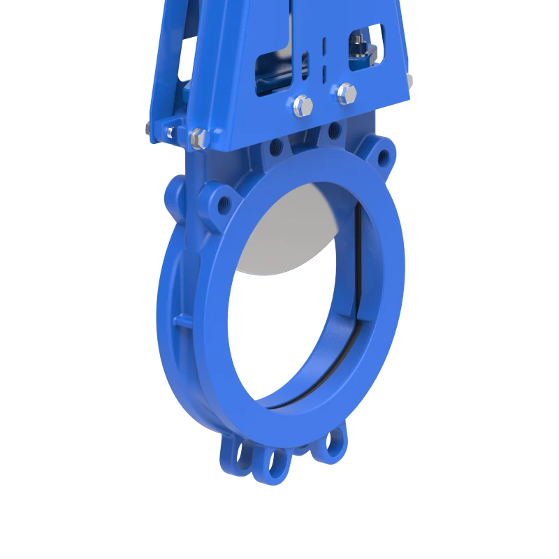 24 дюймовый пневматический чугунный скользящий нож серии QU dn600 мм GGG40 затвор