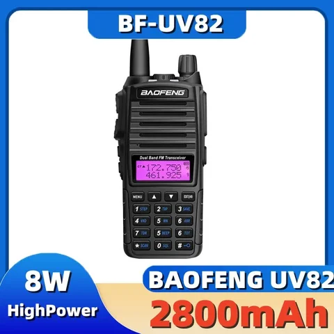 UV-82 baofeng Радио рация двухдиапазонный высокочастотный трансивер высокой мощности 8 Вт 2-полосное радио на большие расстояния лучше, чем UV-10R UV-5R