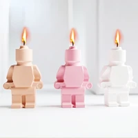 5 cavity robots silicone candle mold diy candle making chocolate ice tray soap mould christmas gifts craft supplies home decor