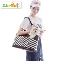 edenpetz dog cat carrier bag max load 5kg stripe navy style outer travel handbag pet shoulder bag