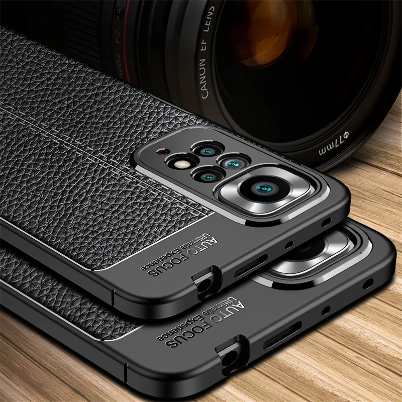 For Xiaomi Redmi Note 11 Pro Case For Redmi Note 11 Pro Cover Capas Bumper TPU Soft Leather For Fundas Redmi Note 11 Pro Cover